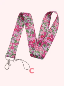 1条春季花卉印花长挂绳，配有樱桃图案证件挂绳，适用于手机挂绳、游戏机挂绳、相机挂绳、文件挂绳、门禁卡、交通卡、工作许可证、场地证明、音乐会、鸡尾酒会等场合。是送给男朋友、女朋友、家人、医生、护士、派对礼物、手机装饰、圣诞礼物等的理想之选。汽车配件、包包挂饰、校园风可爱哥特风Y2K包包挂饰、汽车配件、教师、姐妹礼物创意 - 彩色 - 查看 14