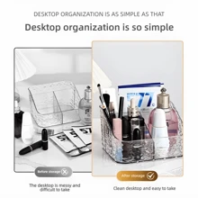 1 Stück acrylische Wellendesign Kosmetikaufbewahrungsbox, geeignet für Hautpflege, Lippenstifte, Badeartikel, Nagellack, Pinsel, Parfüm im Badezimmer, auf dem Schreibtisch, im Schlafzimmer, Schminktisch, Schmuckkasten, Tasche, Makeup Pinselhalter, Pinselhalter, Parfümorganizer, Tasche