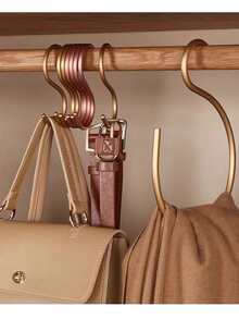铝金属衣架，多用途节省空间的横杆挂钩，适用于帽子、鸭舌帽、毛巾、围巾 - 多功能衣柜整理器，春季、极简主义、夏季上衣 - 彩色 - 查看 2