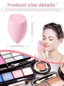 16 Pieces Mini Pink Brown Makeup Sponge, Mini Multi-Functional Makeup Sponge, Suitable For Liquid, Cream And Powder Cake, No Latex Makeup Sponge, Suitable For All Skin Types, Christmas Gift, Simple And Beautiful, Easy To Carry