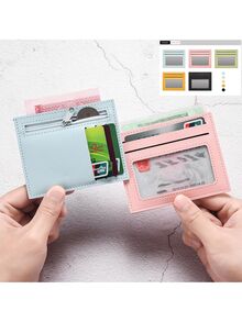 Ultra Thin Multi Card Holder Wallet For Women ID Card Organizer Compact RFID Protected License Cash Storage Slim Credit Card Slot Case Wallet Mini Wallet Purse Wallet Card Wallet - Multicolor - View 3