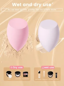 16 Pieces Mini Pink Brown Makeup Sponge, Mini Multi-Functional Makeup Sponge, Suitable For Liquid, Cream And Powder Cake, No Latex Makeup Sponge, Suitable For All Skin Types, Christmas Gift, Simple And Beautiful, Easy To Carry