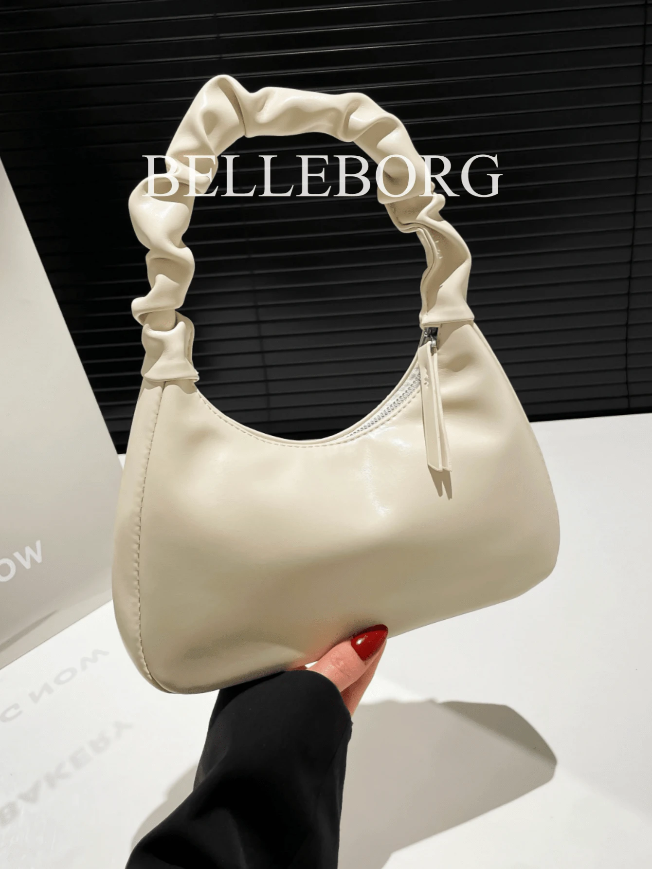 Fashionable Versatile Simple Pleated Strap Women's Shoulder Bag/ Underarm Bag - View 1