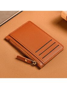 Ultra Thin Multi Card Wallet With Zip Closure For Women Large Capacity RFID Blocking ID Holder Slim Compact Coin Purse & Card Organizer Wallet Mini Wallet Purse Wallet Wallet Keychain - Multicolor - View 4