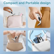 情人节特惠：一款面部及颈部美容仪，配备7色LED灯和加热功能。这款多功能面部按摩器支持USB充电，并具有振动和加热功能，可有效护理面部、颈部和肩部肌肤。 - 白色 - 查看 7