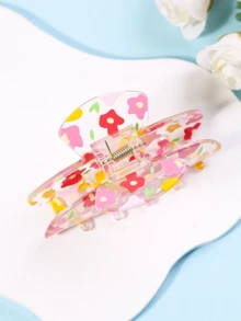 1pc Hawaiian Flower Hair Claw Clip, Suitable For Daily, Beach, Gift For Mom, Spring/Summer - Multicolor - View 14