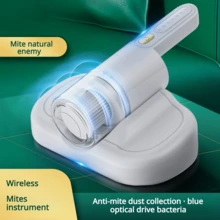 Mite Remover Vacuum Cleaner Home Bed Ultraviolet Sterilization Machine Vacuuming And Mopping All-In-One Machine Handheld Wireless Mite Removal Artifact - White - View 1
