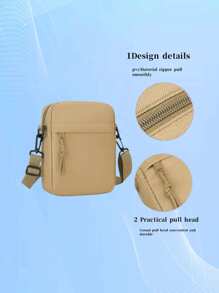 1pc Personalized Photo Print Unisex Mini Shoulder Bag, Casual Shoulder Bag, Cross-Body Bag, Lightweight Phone Pouch, Fashion Outdoor Travel Bag, Suitable As Gift For Girlfriend, Boyfriend, Mother's Day, Graduation