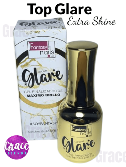 15ml Gel Top Glare Maximo Brillo Fantasy Nails