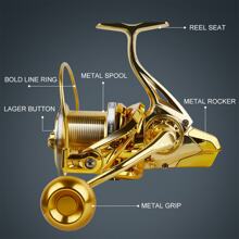 BILLINGS Spinning Reel,8000-14000 Fishing Reel Max Drag 20KG With Metal Spool&Grip Metal Rocker,Left Right Hands Replaceable-Ideal For Freshwater,Offshore And Long Cast Surf Saltwater Fishing