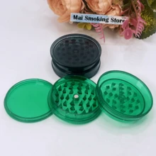 40/60mm塑料草药研磨器三层手动粉碎机研磨器研钵杵生草烟草研磨器配件香烟工具礼品