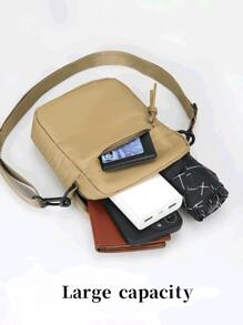1pc Personalized Photo Print Unisex Mini Shoulder Bag, Casual Shoulder Bag, Cross-Body Bag, Lightweight Phone Pouch, Fashion Outdoor Travel Bag, Suitable As Gift For Girlfriend, Boyfriend, Mother's Day, Graduation