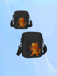 1pc Personalized Photo Print Unisex Mini Shoulder Bag, Casual Shoulder Bag, Cross-Body Bag, Lightweight Phone Pouch, Fashion Outdoor Travel Bag, Suitable As Gift For Girlfriend, Boyfriend, Mother's Day, Graduation