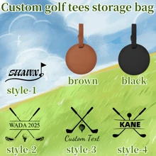 1 pièce Sac personnalisé pour tees de golf, disponible en 4 couleurs : marron, noir. Un cadeau idéal pour les golfeurs, maris, pères. Cadeau unique pour anniversaire, Nouvel An chinois, Saint-Valentin