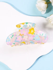 1pc Hawaiian Flower Hair Claw Clip, Suitable For Daily, Beach, Gift For Mom, Spring/Summer - Multicolor - View 12