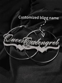 Customized Necklace With Name Charm, Chain Necklace With Heart-Shaped Namplate, Personalized Jewelry, Fashionable & Cute Gift For Family And Friends (Men),Suitable For Mother's Day, Valentine's Day - Necklace - View 6