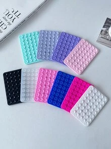 1pc Silicone Suction Phone Case Mount,Phone Suction Grip,Octobuddy,Sticky Phone Grip, Adhesive Phone Stand Sticky For Cell Phone - Multicolor - View 3