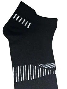 5 Pairs Breathable Moisture Wicking Men's Ankle Socks, Striped Knitted Fabric Geometric Pattern Odor Resistant High Elasticity Unisex Sport Short Socks, Suitable For All Seasons: Home, Running, Travel, Hiking, Cycling, Basketball And More Activities - Multicolor - View 4