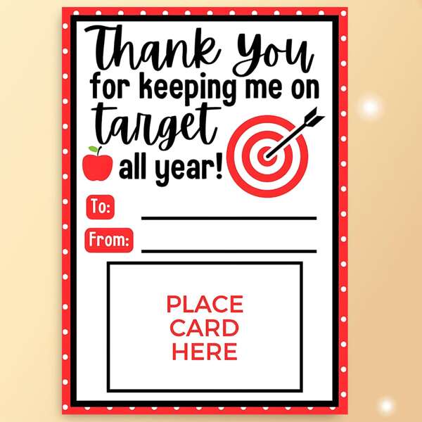 Teacher Appreciation Gift Card Holders - Thank You Cards For Teachers, Coaches, And Assistants - Colorful Polka Dot Design For End Of Year, Teacher's Week - No Battery Required
