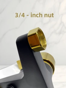 1PC Wall Mounted Bathroom Bathtub Faucet, Dual Handle Mixer Tap With Pull Switch Shower Outlet, Anti-Corrosion Smooth Paint Surface, Easy To Clean, No Electricity Required