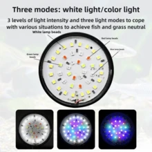 1pc 3-Mode Dimmable LED Aquarium Light, 7W Fish Tank Light, USB Aquarium Lamp, 360° Rotatable Lighting, Suitable For Small Fish Tank, Freshwater Tank, Plant Growth, Landscaping