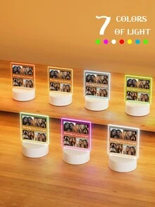 Đèn ngủ kỷ niệm tùy chỉnh kèm khung ảnh, đèn LED ảnh cá nhân hóa cho phòng ngủ, đèn ngủ nhiều màu trang trí nhà cửa - 2 hình vuông nhỏ 3mm - Xem 9