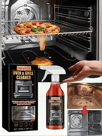jakehoe 1pc Oven And Grill Cleaner - Specialized Degreaser, Deodorizer And Stain Remover For Oven And Grill, Suitable For Kitchen Oven And Grill