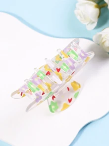 1pc Hawaiian Flower Hair Claw Clip, Suitable For Daily, Beach, Gift For Mom, Spring/Summer - Multicolor - View 5