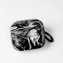 1pc Shocking Oil Painting Style Protective Case For Apple Pro 2, Pro, 3 And 4