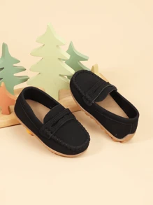 1 Pair Baby Suede-Like Sport Shoes, Slip-On Loafers, Toddler Boys/Girls Preschool Flat Shoes Suitable For School And Activities