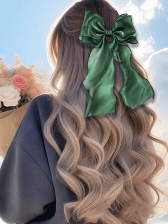 1/2pcs Hair Bow Barrette Organza Bowknot Hair Clip Sweet Hair Clip Solid Color Bow Clips Hair Accessories For Women Girls Claw Clips Hair Claws Hair Barrettes, School Stuff