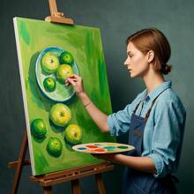 1#-5# Artist's Oil And Acrylic Paint Brush, Long Bristle Outlining Short-Handled Brush, Light-Colored Cow Hair, Extra-Long Round, Metal Connector And High-Quality Wooden Handle, For Oil And Watercolor Gouache Painting, Suitable For Drawing Long Lines, Highly Absorbent (Original Wood Color), Mother's Day, Mom's Gift, Back To School, School Supplies