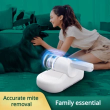 Mite Remover Vacuum Cleaner Home Bed Ultraviolet Sterilization Machine Vacuuming And Mopping All-In-One Machine Handheld Wireless Mite Removal Artifact - White - View 2