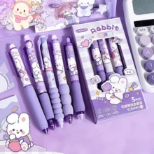 5/20 支可擦 0.5 毫米蓝色圆珠笔 - 可再填充，学校和办公室书写用品，可爱圆珠笔，书写流畅，蓝色墨水美学文具，学习用品，塑料材质，精细 0.5 毫米蓝色墨水滚珠笔，可伸缩，蓝色墨水，书写流畅，速干，办公室和学校用品返校