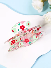 1pc Hawaiian Flower Hair Claw Clip, Suitable For Daily, Beach, Gift For Mom, Spring/Summer - Multicolor - View 16