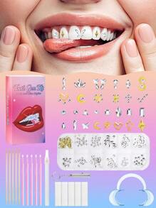 Fashion Teeth Gemstone Set, DIY Teeth Jewelry With Sparkling Crystals, Entry-Level Teeth Gemstone Decoration Set, Teeth Gemstone Set, Exquisite Teeth DIY Decoration, Caring Teeth Decoration, Graduation Season Gift