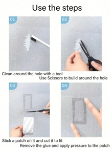 1pc Window Screen Repair Tape, Self-Adhesive Mesh Tape For Window Screen Hole Repair, Dormitory Curtain Window Screen Repair Strip, Self-Adhesive Window Screen Repair Tape, Window Screen Repair Patch, Hole Tear Insect Proof/Soundproof Window Sill Sealing Strip