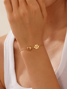Pulseira de projeção personalizada com gravação | Pulseira com nome de animal de estimação e foto | Pulseira de projeção com imagem de cachorro/gato da mãe | Pulseira de projeção personalizada para animais de estimação para mulheres | Presente para amantes de animais de estimação