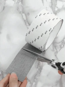 1pc Window Screen Repair Tape, Self-Adhesive Mesh Tape For Window Screen Hole Repair, Dormitory Curtain Window Screen Repair Strip, Self-Adhesive Window Screen Repair Tape, Window Screen Repair Patch, Hole Tear Insect Proof/Soundproof Window Sill Sealing Strip
