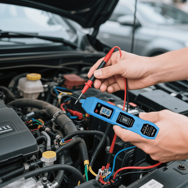 Automotive Car Circuit Tester, Power Circuit Probe Tester, Automotive Electrical Tester Digital Display Short Circuit Finder For Continuity Testing/Trailer Lights Testing Red