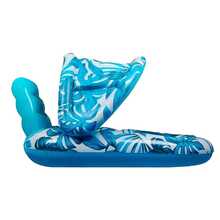 1pc Inflatable Palm Tree Sunshade Floating Island, Summer Swimming Pool Party Floatation Mat, Beach Essentials, Beach Accessories - Blue - View 6