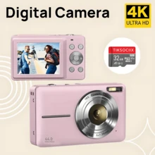 4MP 1080P 数码相机，16 倍变焦，LCD 显示屏和 32GB 存储卡 - 紧凑设计，适合摄影和摄像，适合学生和创意人士，学生摄影装备 | 紧凑型数码相机 | 便携式设计，迷你相机，圣诞节、万圣节、感恩节礼物，生日礼物