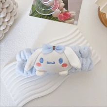 Sanrio 1 szt., pasek do mycia twarzy w stylu lalki z kreskówek, maska szamponowa, gumka do włosów z wodą anty-wilgociową, słodka i urocza opaska na głowę, akcesoria do włosów, Boże Narodzenie, przyjęcie urodzinowe, opaska na przyjęcie świąteczne, opaska na głowę, opaska na głowę, opaska na głowę, prezenty na imprezę