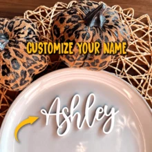 1/5/10 Pcs Custom Name White Place Cards, Personalized Wedding Place Table Charm, Name Charm, Acrylic Cursive Name, Formal Dinner Name Card, Guest Names Weddings Place Cards, For Bridal Party, Wedding, Cocktails Gift Holiday Decor - White - View 4