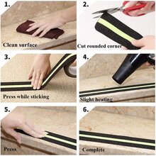 Anti Slip Grip Tape, Non-Slip Traction Tapes With Glow In The Dark Reduce The Risk Of Slipping For Indoor Or Outdoor Stair Tread Step And Other Slippery Surfaces - Keeps You, 2 Inch X 16.4 Foot - Black - View 7