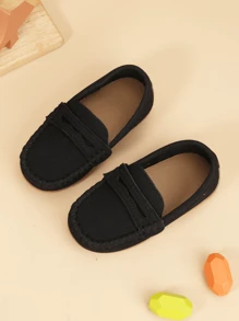 1 Pair Baby Suede-Like Sport Shoes, Slip-On Loafers, Toddler Boys/Girls Preschool Flat Shoes Suitable For School And Activities
