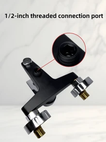 1PC Wall Mounted Bathroom Bathtub Faucet, Dual Handle Mixer Tap With Pull Switch Shower Outlet, Anti-Corrosion Smooth Paint Surface, Easy To Clean, No Electricity Required