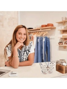 1pc Acrylic Christian Faith Gift With Bible Verses, Inspirational Gifts For Women/Men, Butterfly Desk Decor Religious Item, Christmas Home Office Paperweight