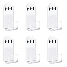 12pcs Vinyl Wall Mount,Acrylic Shelves,Vinyl Shelf,Vinyl Record Wall Mount Display Holder No Screws,Self Adhesive Clear Acrylic Vinyl Record Hangers Stylish Acrylic Album Holder For Home And Office