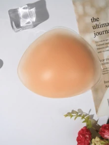 1pc Silicone Triangle Breast Pads Unisex Mastectomy Silicone Breast Forms For Crossdressing & Women - Apricot - View 2